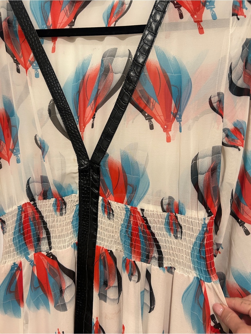 TOV Los Angeles-Elegant Flowy Hot Air Balloon Print Maxi Dress- Size 42 - Picture 4 of 9